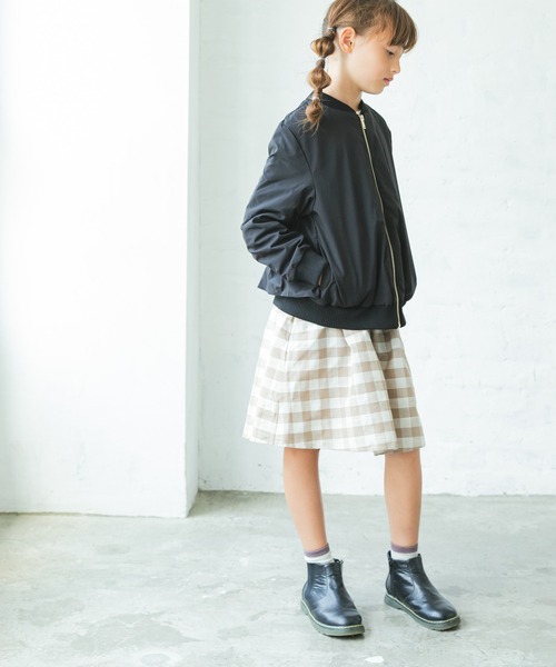 pairmanon（ペアマノン）の「バックフリルガールズMA-1（MA-1・キッズ・ブラック/ピンク/モカ/テラコッタ/ライトベージュ・90/100/110/120/130/140/150）」の15枚目の写真