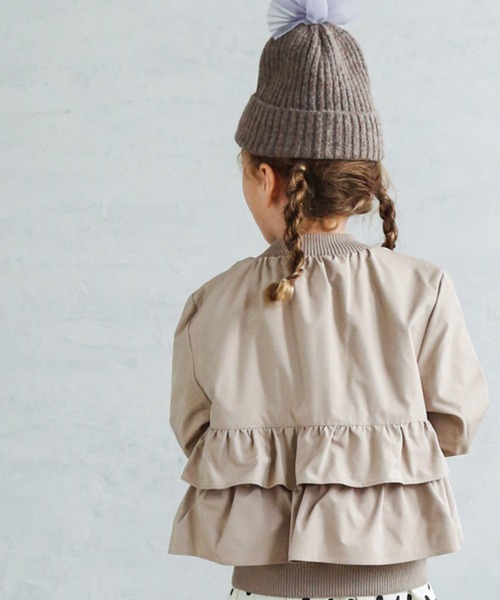 pairmanon（ペアマノン）の「バックフリルガールズMA-1（MA-1・キッズ・ブラック/ピンク/モカ/テラコッタ/ライトベージュ・90/100/110/120/130/140/150）」の7枚目の写真