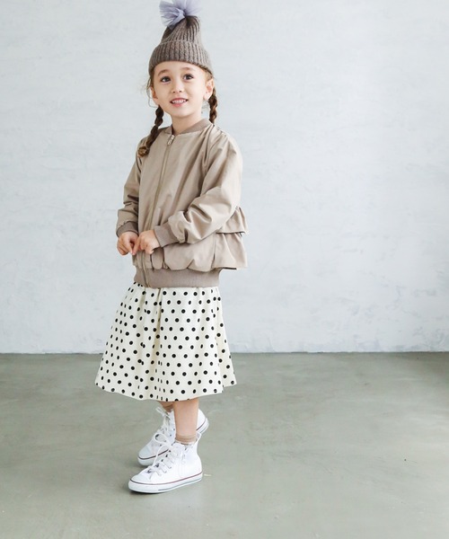 pairmanon（ペアマノン）の「バックフリルガールズMA-1（MA-1・キッズ・ブラック/ピンク/モカ/テラコッタ/ライトベージュ・90/100/110/120/130/140/150）」の8枚目の写真