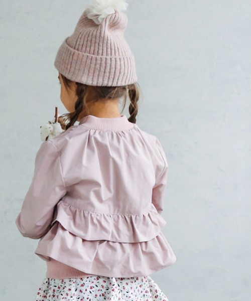 pairmanon（ペアマノン）の「バックフリルガールズMA-1（MA-1・キッズ・ブラック/ピンク/モカ/テラコッタ/ライトベージュ・90/100/110/120/130/140/150）」の12枚目の写真