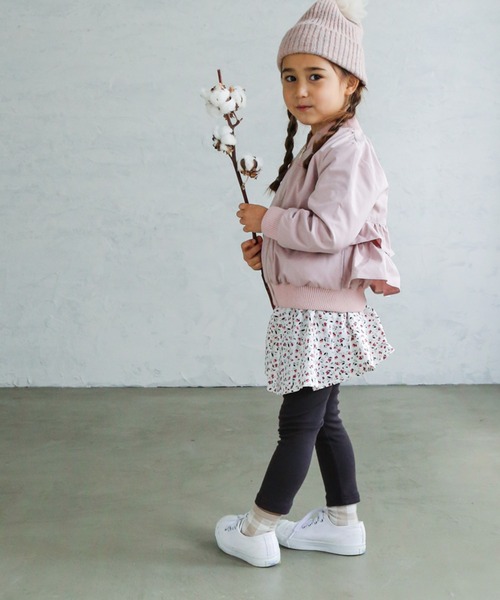 pairmanon（ペアマノン）の「バックフリルガールズMA-1（MA-1・キッズ・ブラック/ピンク/モカ/テラコッタ/ライトベージュ・90/100/110/120/130/140/150）」の14枚目の写真