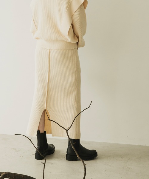 BONLECILL（ボンルシール）の「【3点セット】ボリュームスリーブ ニットセットアップ（トップス・パンツ・スカート）（セットアップ・レディース・ブラック/ブラウン/グレー/アイボリー/グレイッシュベージュ・FREE）」の10枚目の写真