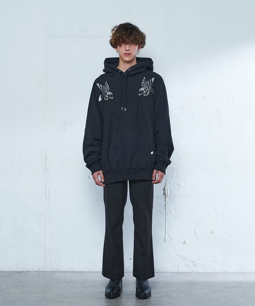 FACETASM（ファセッタズム）の「【FACETASM Exclusive/ファセッタズム エクスクルーシブ】 Hoodie(フーディー)（パーカー・メンズ・ブラック/イエロー/グレー・FREE）」の5枚目の写真