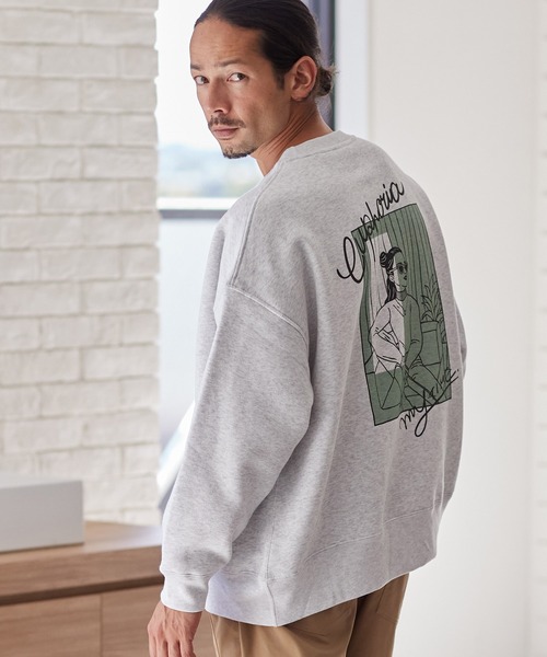 CAMBIO(カンビオ)の「msw987-プリントスウェット_Euphoria(スウェット・メンズ・ホワイト/アッシュ・M/L/XL)」の1枚目の写真