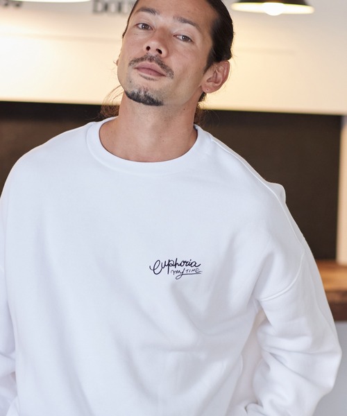 CAMBIO(カンビオ)の「msw987-プリントスウェット_Euphoria(スウェット・メンズ・ホワイト/アッシュ・M/L/XL)」の14枚目の写真