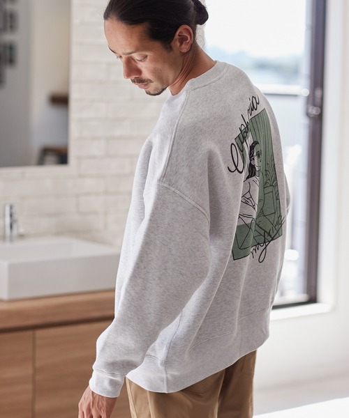 CAMBIO(カンビオ)の「msw987-プリントスウェット_Euphoria(スウェット・メンズ・ホワイト/アッシュ・M/L/XL)」の9枚目の写真
