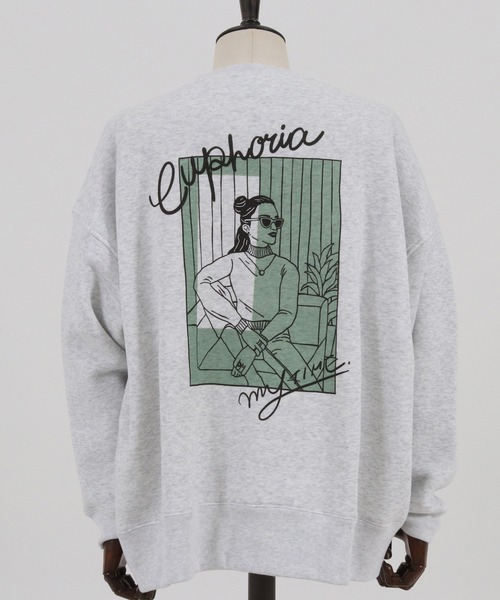 CAMBIO(カンビオ)の「msw987-プリントスウェット_Euphoria(スウェット・メンズ・ホワイト/アッシュ・M/L/XL)」の21枚目の写真