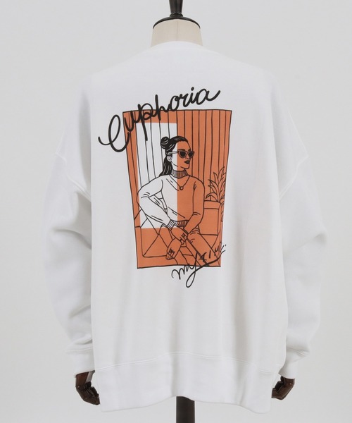 CAMBIO(カンビオ)の「msw987-プリントスウェット_Euphoria(スウェット・メンズ・ホワイト/アッシュ・M/L/XL)」の13枚目の写真