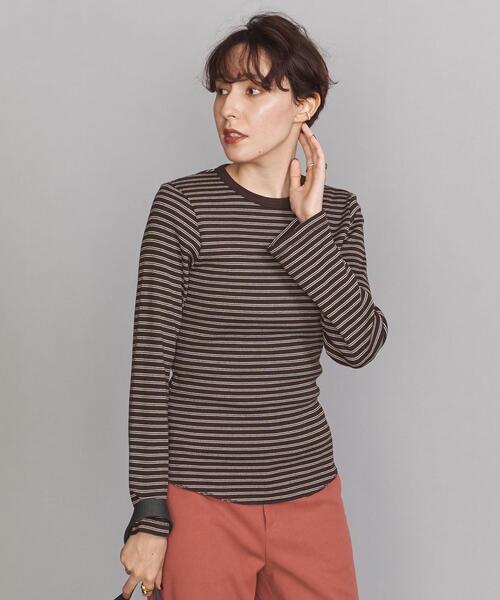 Healthknit(ヘルスニット)の「【別注】<Healthknit>フレアロングスリーブ カットソー(Tシャツ/カットソー・レディース・ネイビー/ブラウン/オフホワイト/ダークグレー・FREE)」の3枚目の写真