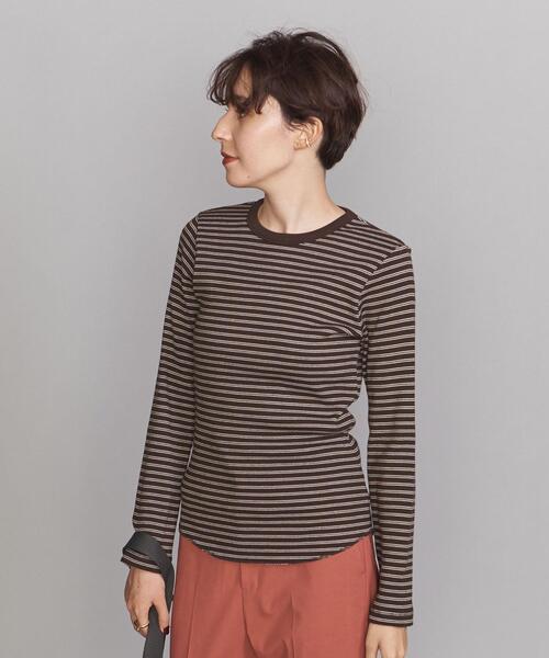 Healthknit(ヘルスニット)の「【別注】<Healthknit>フレアロングスリーブ カットソー(Tシャツ/カットソー・レディース・ネイビー/ブラウン/オフホワイト/ダークグレー・FREE)」の6枚目の写真