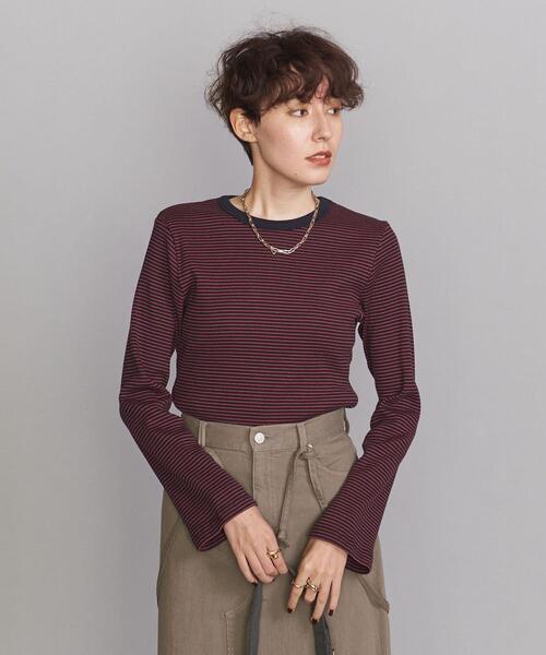 Healthknit(ヘルスニット)の「【別注】<Healthknit>フレアロングスリーブ カットソー(Tシャツ/カットソー・レディース・ネイビー/ブラウン/オフホワイト/ダークグレー・FREE)」の12枚目の写真