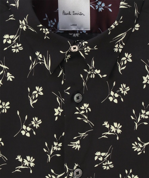 PS ポールスミス　ダークグリーン フラワープリント アロハシャツ PS ポールスミス ダークグリーン フラワープリント アロハシャツ