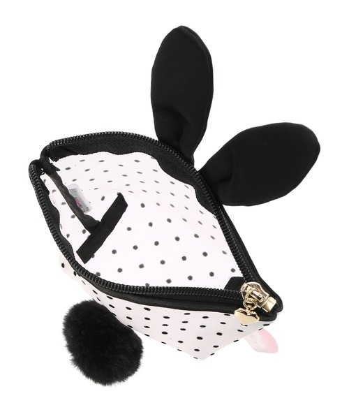 Honey Salon(ハニーサロン)の「ドットチュールラパンポーチ(ポーチ・レディース・ブラック/ベージュ/アイボリー・FREE)」の17枚目の写真