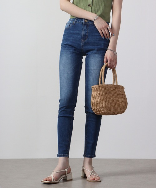 FUNALIVE(ファンアライブ)の「スキニー ストレッチデニムパンツ スーパーストレッチ Marchons Avant(デニムパンツ・レディース・ライトブルー/ワンウォッシュ/インディゴブルー/ブルー/ブラック/カーキ/ライトグレー・S/M/L/XL)」の6枚目の写真