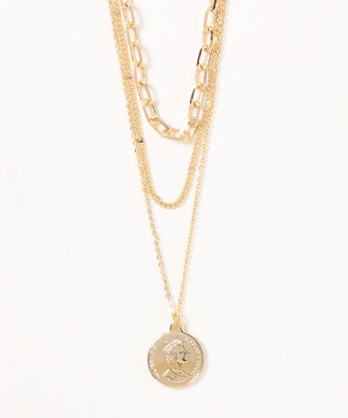 prose verse(プロズヴェール)の「コイン3連ネックレス(ネックレス・レディース・シルバー/ゴールド・フリ-)」の7枚目の写真