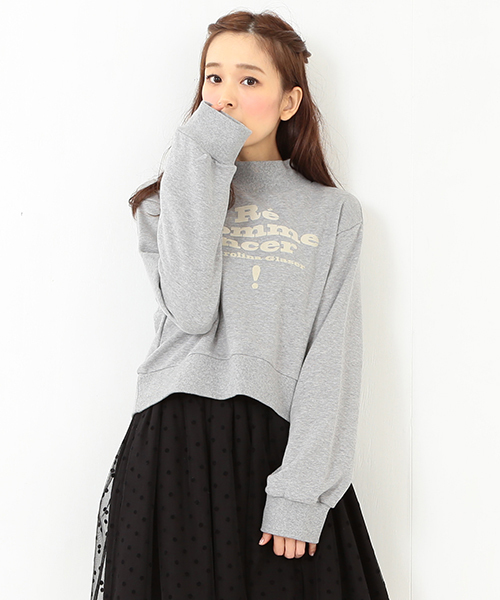 CAROLINA GLASER（カロリナ グレイサー）の「CAROLINA GLASER / “Re commencer” スウェット（スウェット・レディース・グレー/クリーム・ONE SIZE）」の2枚目の写真