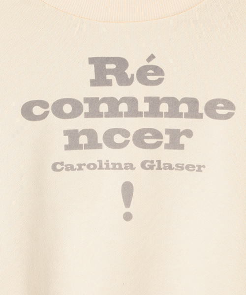 CAROLINA GLASER（カロリナ グレイサー）の「CAROLINA GLASER / “Re commencer” スウェット（スウェット・レディース・グレー/クリーム・ONE SIZE）」の6枚目の写真