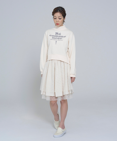 CAROLINA GLASER（カロリナ グレイサー）の「CAROLINA GLASER / “Re commencer” スウェット（スウェット・レディース・グレー/クリーム・ONE SIZE）」の21枚目の写真