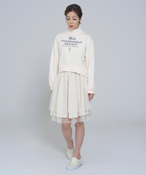 CAROLINA GLASER（カロリナ グレイサー）の「CAROLINA GLASER / “Re commencer” スウェット（スウェット・レディース・グレー/クリーム・ONE SIZE）」の22枚目の写真