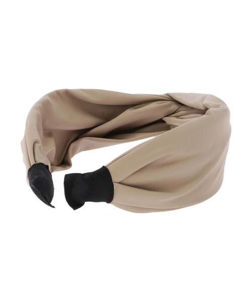 AMERICAN HOLIC（アメリカンホリック）の「フェイクレザークロスカチューシャ（その他ヘアアクセサリー・レディース・ブラック/ベージュ・FREE）」の7枚目の写真