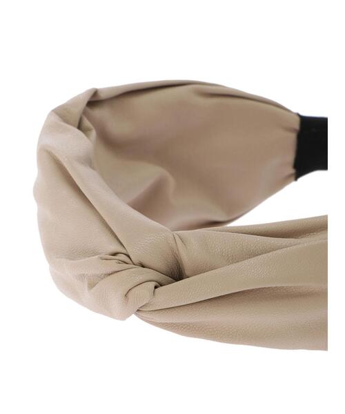 AMERICAN HOLIC（アメリカンホリック）の「フェイクレザークロスカチューシャ（その他ヘアアクセサリー・レディース・ブラック/ベージュ・FREE）」の9枚目の写真