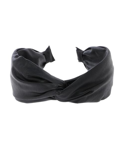 AMERICAN HOLIC（アメリカンホリック）の「フェイクレザークロスカチューシャ（その他ヘアアクセサリー・レディース・ブラック/ベージュ・FREE）」の11枚目の写真