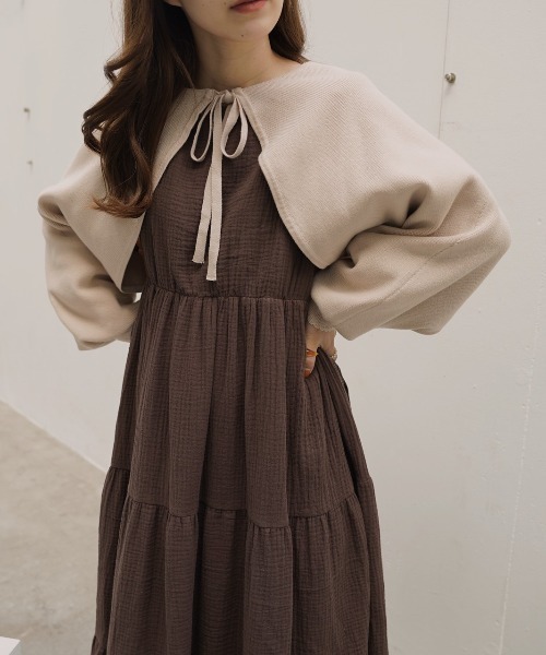 moi tytto（モイテュット）の「ガーゼティアードAラインワンピース（ワンピース・レディース・ブラウン/ナチュラル/ベージュ・SMALL/MEDIUM）」の20枚目の写真