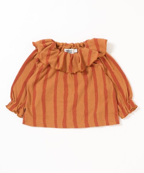 HOGAN RANCH WEAR（ホーガンランチウエア）の「ソウガラビッグフリルカラーカットソー（80～150cm）（Tシャツ/カットソー・キッズ・アイボリー/レッド/ベージュ・80/90/95/100/110/120/130/140/150）」の10枚目の写真