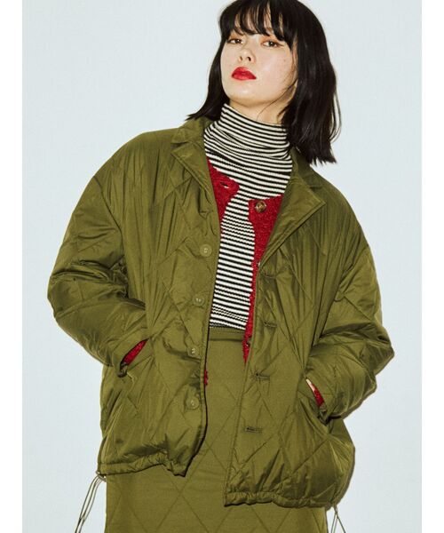 jouetie（ジュエティ）の「【セットアップ対応】キルトジャケット（その他アウター・レディース・ブラック/パープル/カーキ/アイボリー・MEDIUM）」の4枚目の写真