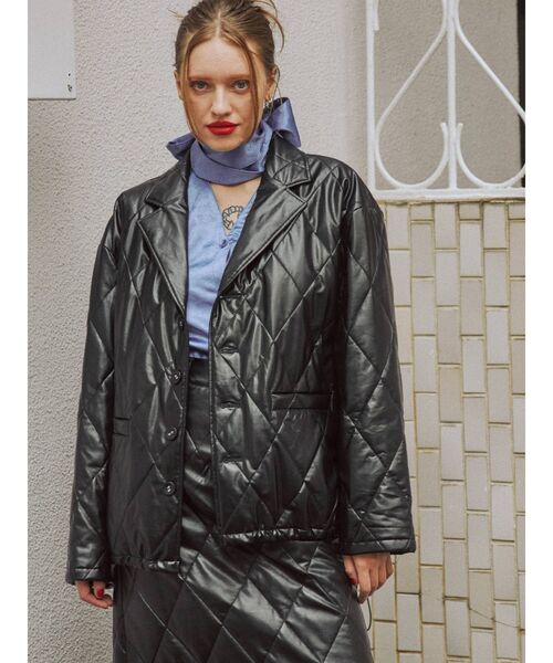 jouetie（ジュエティ）の「【セットアップ対応】キルトジャケット（その他アウター・レディース・ブラック/パープル/カーキ/アイボリー・MEDIUM）」の15枚目の写真