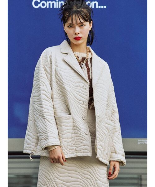 jouetie（ジュエティ）の「【セットアップ対応】キルトジャケット（その他アウター・レディース・ブラック/パープル/カーキ/アイボリー・MEDIUM）」の11枚目の写真