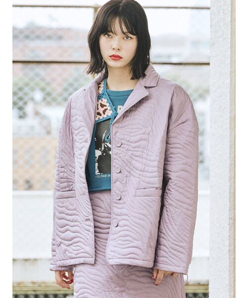 jouetie（ジュエティ）の「【セットアップ対応】キルトジャケット（その他アウター・レディース・ブラック/パープル/カーキ/アイボリー・MEDIUM）」の8枚目の写真