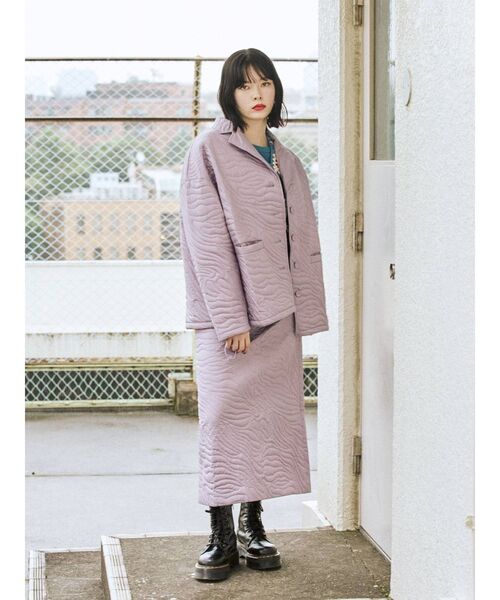 jouetie（ジュエティ）の「【セットアップ対応】キルトジャケット（その他アウター・レディース・ブラック/パープル/カーキ/アイボリー・MEDIUM）」の14枚目の写真