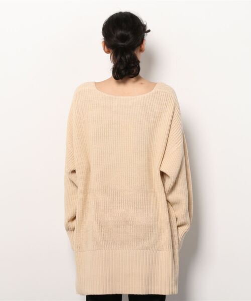 DISCOAT（ディスコート）の「畦Vネックプルオーバー（ニット/セーター・レディース・ホワイト系その他/パープル/ブラック・FREE）」の5枚目の写真