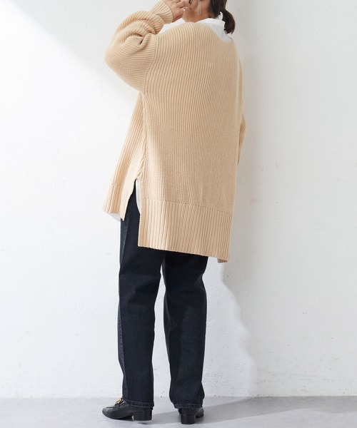 DISCOAT（ディスコート）の「畦Vネックプルオーバー（ニット/セーター・レディース・ホワイト系その他/パープル/ブラック・FREE）」の22枚目の写真