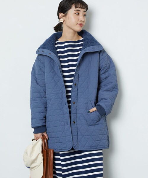 FREAK'S STORE（フリークスストア）の「▽【WEB限定】リバーシブルボアハーフコート(キルティングジャケット)（その他アウター・レディース・オフホワイト/ライトグレー/ブラック/ブラウン/オリーブ/ブルー・ﾌﾘ-）」の18枚目の写真