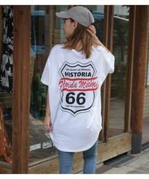 オーバーサイズバックプリントロング丈Tシャツ