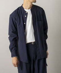 GLOSTER | 【RIP-STOP/リップストップ生地使用】BANDCOLLAR バンドカラーシャツ(シャツ/ブラウス)