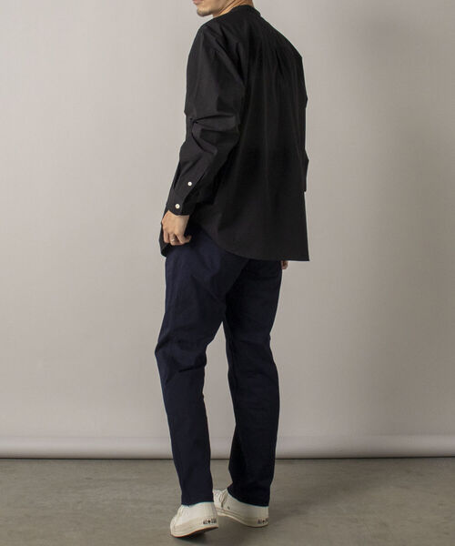 GLOSTER（グロスター）の「【RIP-STOP/リップストップ生地使用】【GLOSTER/グロスター】BANDCOLLAR バンドカラーシャツ（シャツ/ブラウス・メンズ・ブラック/ネイビー・LARGE/MEDIUM）」の22枚目の写真