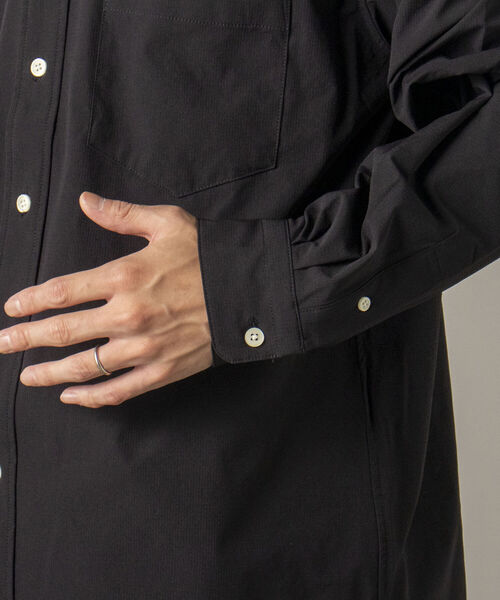 GLOSTER（グロスター）の「【RIP-STOP/リップストップ生地使用】【GLOSTER/グロスター】BANDCOLLAR バンドカラーシャツ（シャツ/ブラウス・メンズ・ブラック/ネイビー・LARGE/MEDIUM）」の13枚目の写真