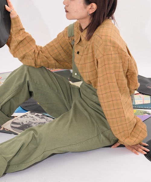 kutir（クティール）の「フランネルチェックシャツ（シャツ/ブラウス・レディース・グレー/サックスブルー/その他/イエロー/グリーン・FREE）」の12枚目の写真