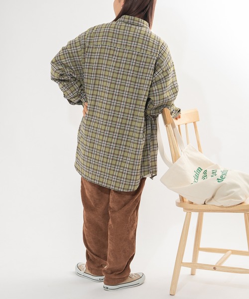 kutir（クティール）の「フランネルチェックシャツ（シャツ/ブラウス・レディース・グレー/サックスブルー/その他/イエロー/グリーン・FREE）」の22枚目の写真