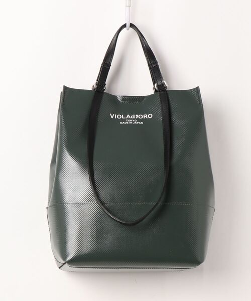 Jines（ジネス）の「VIOLAd′ORO(ヴィオラドーロ）/V-1381　2WAYハンドルターポリン素材☆超軽量トートBAG（トートバッグ・レディース・ブラック/カーキ/ホワイト×ブラック/イエロー系・FREE）」の13枚目の写真
