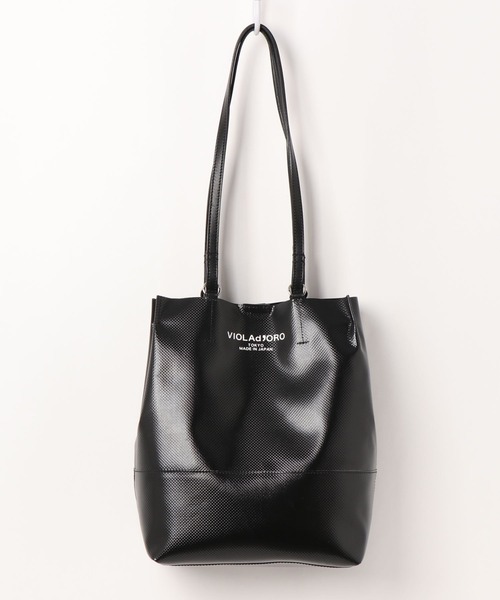 Jines（ジネス）の「VIOLAd′ORO(ヴィオラドーロ）/V-1381　2WAYハンドルターポリン素材☆超軽量トートBAG（トートバッグ・レディース・ブラック/カーキ/ホワイト×ブラック/イエロー系・FREE）」の3枚目の写真