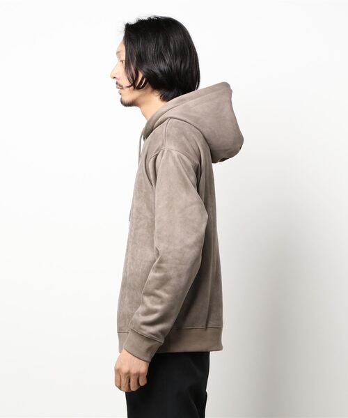 BACK NUMBER（バックナンバー）の「【BACK NUMBER】ポリスウェードパーカー（パーカー・メンズ・ベージュ/ダークグレー・XL/M/S/L）」の3枚目の写真