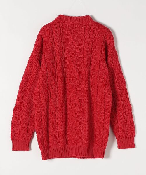 Oldderby Knitwear(オールダービーニットウェア)の「【SHIPS any別注】Oldderby Knitwear: アラン ケーブル ニット プルオーバー(ニット/セーター・レディース・レッド/ネイビー/ライトグリーン・ONE SIZE)」の4枚目の写真