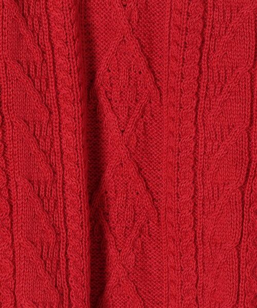 Oldderby Knitwear(オールダービーニットウェア)の「【SHIPS any別注】Oldderby Knitwear: アラン ケーブル ニット プルオーバー(ニット/セーター・レディース・レッド/ネイビー/ライトグリーン・ONE SIZE)」の8枚目の写真