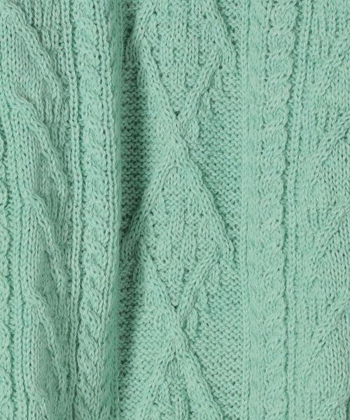 Oldderby Knitwear(オールダービーニットウェア)の「【SHIPS any別注】Oldderby Knitwear: アラン ケーブル ニット プルオーバー(ニット/セーター・レディース・レッド/ネイビー/ライトグリーン・ONE SIZE)」の10枚目の写真