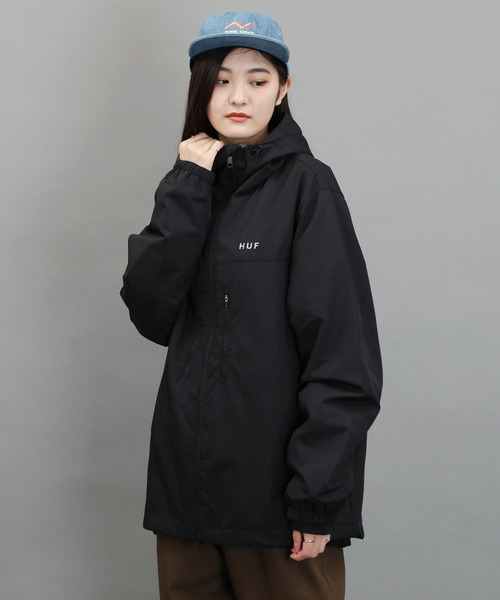 HUF（ハフ）の「HUF / ハフ ESSENTIALS ZIP STANDARD SHELL ナイロン マウンテンパーカー（マウンテンパーカー・メンズ・ブラック・SMALL/MEDIUM/LARGE/X-LARGE/XX-LARGE）」の3枚目の写真