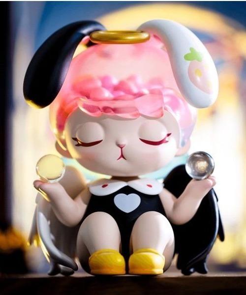 POPMART BUNNY BLACK ＆ WHITE ANGEL ビッグサイズ POP MART】BUNNY BLACK ＆ WHITE ANGEL ビッグサイズ フィギュア